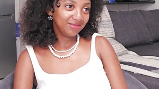 Big tits ebony girl gets fucked hard at the casting with big dick friend