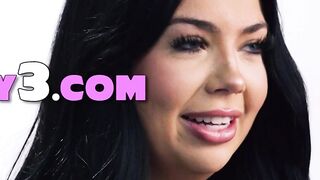Big tits teen Holly Day masturbates after she talked about her journey