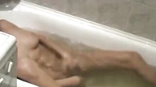 Skinny Brunette Louise's Solo Bath Time