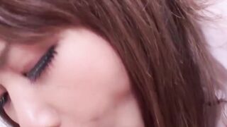 My sperm swims inside Nozomi Kaharas hairy cunt after bang