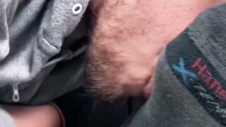 Jaxton wanks his massive dick while Dan Edwards suck his toes