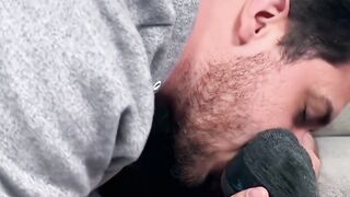 Jaxton wanks his massive dick while Dan Edwards suck his toes
