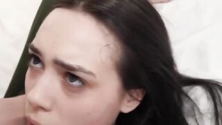 Hot teenager mega-slut gets facefucked rock-hard by BF for going out - luxurious