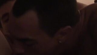 Mathieu Lafittes asshole turned red after his roommate David Esten drills him