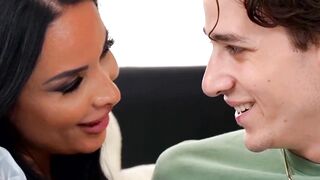 Horny stepmom Anissa Kate craves a happy ending treat from stepson