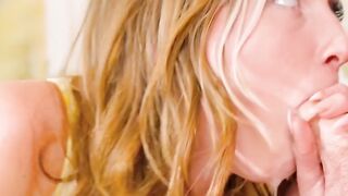Petite Macy Meadows presents an all out performance in blowing my dick