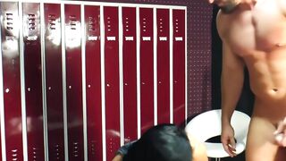 Stepbrother fucks German stepsister inside the gym