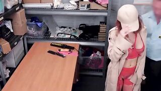 Security guard fucking busty politician for stealing lingerie