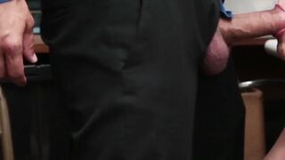 Angel Del Rey's deep throat for officer's big cock