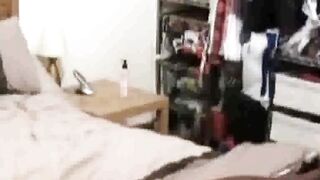 Spying on Stepmom’s solo with handle of hairbrush