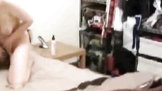 Spying on Stepmom’s solo with handle of hairbrush