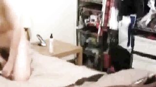 Spying on Stepmom’s solo with handle of hairbrush