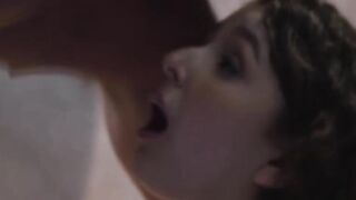 Busty curly teen pleasing her man in shower and during massage