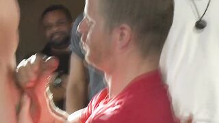 The men then take turns destroying the birthday boy Everett Jaggers ass