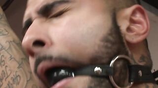 Rikk York gets taken down before edged and wanked by Jessie Colter