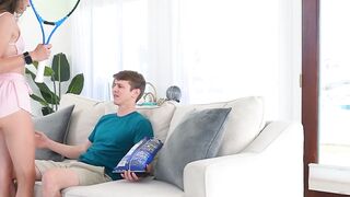 My ovulating stepsis Daisy Fox craves rough pussy fucking from me