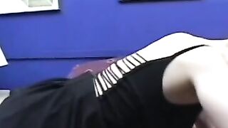 Woman smothering with the tits