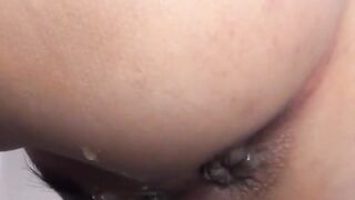 Babes wipe pussy after a leak in a shared public restroom