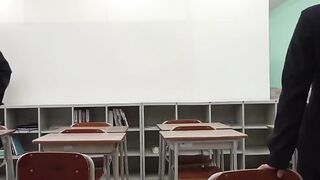 Teacher Ryuji and Hiroya teach a lazy student some hands on anal lesson