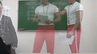 Teacher Ryuji and Hiroya teach a lazy student some hands on anal lesson