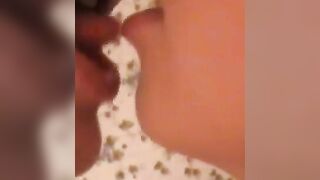 Slender slut sucks big dick