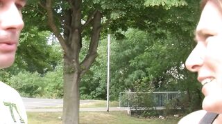 German housewife approached and banged! on the street