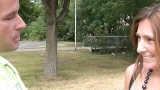 German housewife approached and banged! on the street