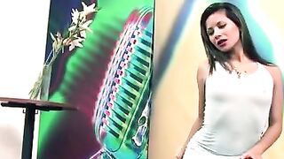 Thia angel strips off on cam