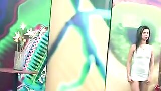 Thia angel strips off on cam