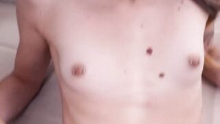 Very skinny Daisy Fox and her stepbro hides their taboo sex from stepparents
