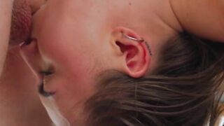 Horny brunette Selina Bentz would rather suck dick than read books