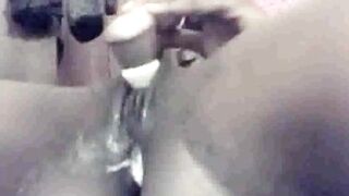 Ayana pounds creamy squirting cunt