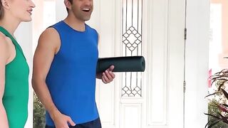 Trying gym equipment with free use pussies in a threesome