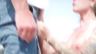 Yatch Captain bareback fucks the ass of horny TS