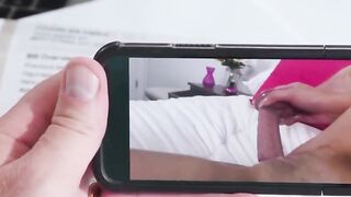 My stepdaughter gives me a foot job and fucks her
