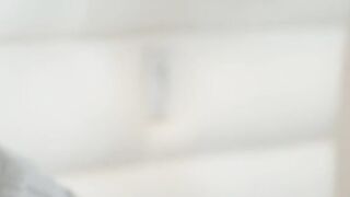 Petite lesbian puts dildo inside their tight ass