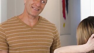 Mature dude creams his very lusty stepdaughter Demi Hawks after hardcore sesh