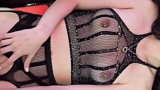 Hot white doll in black lingerie bangs her stepbrother - XXX!