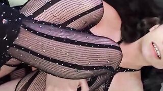 Hot white doll in black lingerie bangs her stepbrother - XXX!