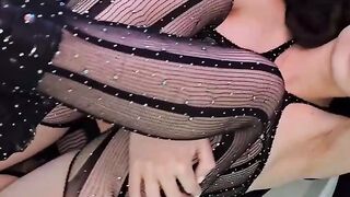 Hot white doll in black lingerie bangs her stepbrother - XXX!