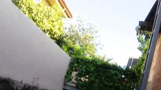 Delightful outdoor pounding