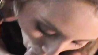 Pretty teen serves a hard cock