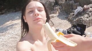 POV Beach Vacation Blowjob and Wet, Sticky Creampie Fuck With Mila Perez