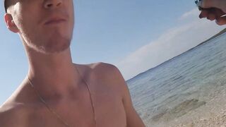 POV Beach Vacation Blowjob and Wet, Sticky Creampie Fuck With Mila Perez