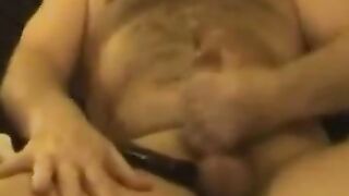 Daddy Bear Jerks Off with Sex Toy