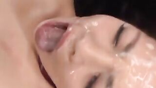 Asian bukkake in rough scenes 2