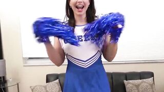 Mandy Waters rides stepson in cheerleader outfit