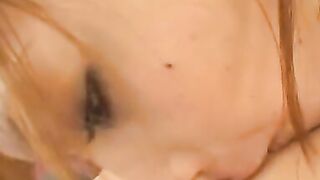 Petite angel rides hard dick