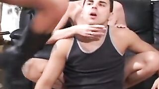 Girl dominates her weak bf