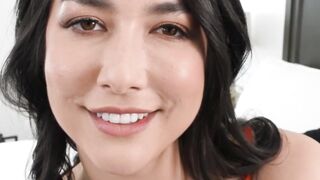 Naughty stepmom Isabel Love invites peeping stepson to eat her out